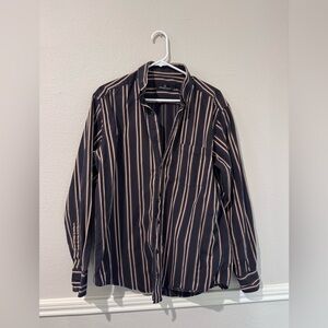Bugatchi Striped Shirt with Elegant Contrast